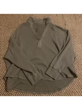 Aerie Lumber Jane Waffle Knit Pullover Sweater Womens XXL